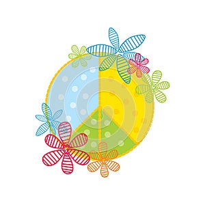 Stylized peace symbol