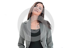 Stylized portrait of confident modern woman