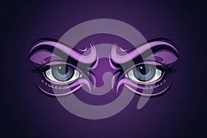 Stylized Purple Eyes Halloween Designs - Eye-catching Halloween illustration creative projects photo