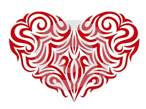 Stylized red heart