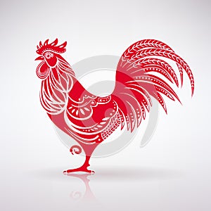 Stylized Red Rooster