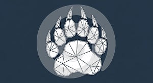 This stylized representation blends wildlife imagery with modern artistic