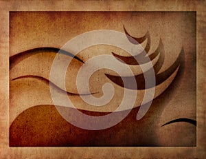 Stylized Retro Christmas Card Illustration