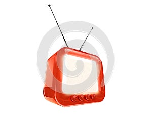 Stylized retro TV - clipping path