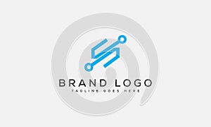 S lettermark logo template design vector.