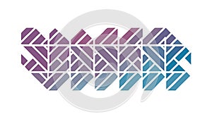 Stylized SAMARAI Text with Geometric Gradient Effect, vector design Generative AI