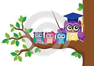 Stylized school owl theme image 5