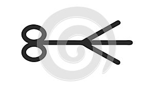Stylized Scissors Icon: Cut & Edit Tool Vector, vector design Generative AI
