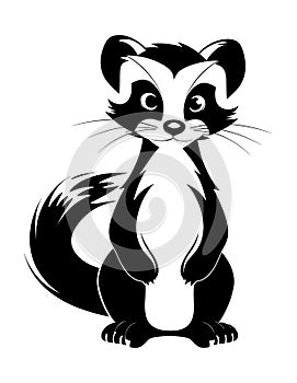 Stylized skunk illustration
