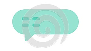 Stylized Speech Bubble with Text Lines Vector, Message Dialogue Icon, vector design Generative AI