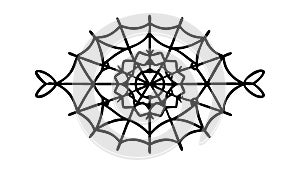 Stylized Spiderweb Intricate Decorative Element, vector design Generative AI