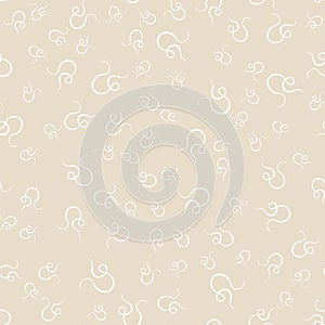 Stylized swirly curls seamless pattern