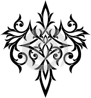 Stylized symmetry Victorian Gothic ornament