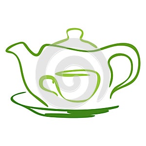 Stylized tea icon photo