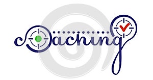 Stylized text coaching  linear style