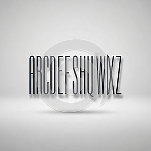 Stylized text on a gray background