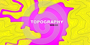 The stylized topographic color map illustration