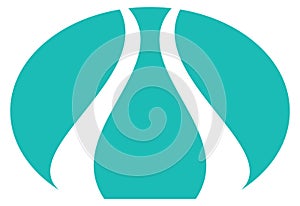 Stylized tulip logo
