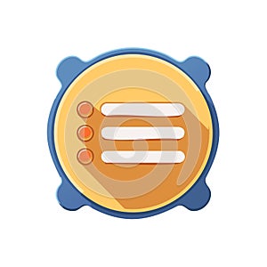 Stylized UI Menu Icon Design with Three Options and Horizontal Lines