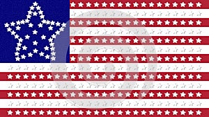 Stylized USA flag USA.Star of America pattern. Vector.