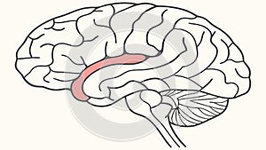 Human Brain Network Neurons Thought Process Vector Illustration, vector design Generative AI