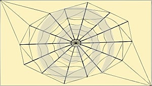 Geometric Spider Web Pattern Halloween or Nature, vector design Generative AI