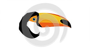 Toucan head logo vector design illustration