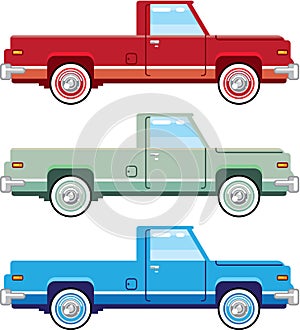 Stylized Vector Old Pickup Truck vector