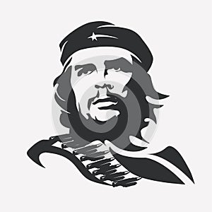 Stylized vector portrait of Che Guevara