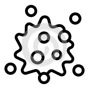 Black and white abstract bacterial cell icon