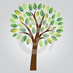 Stylized Vector Tree Illustration