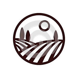 Vineyard landscape circle logo photo