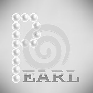 Stylized White Round Pearles Text