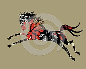 Stilizzato Selvaggio un cavallo 
