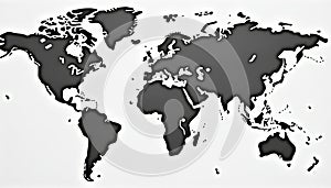 Stylized World Map with Gradient Colors - Educational and Data Visualization Tool