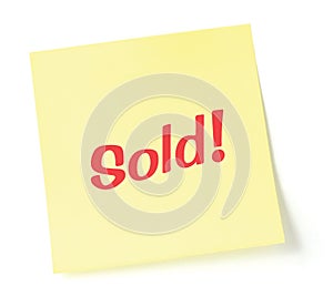 Stylized Yellow Sold Note