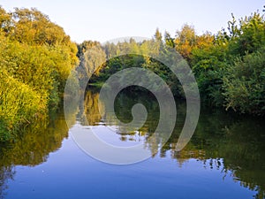 The Styr river in Lutsk, Ukraine photo