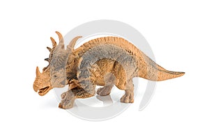 Styracosaurus dinosaur figure toy isolated on white