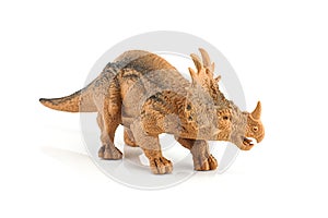 Styracosaurus dinosaur figure toy isolated on white