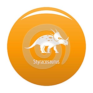 Styracosaurus icon orange