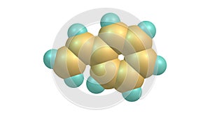 Styrene molecular structure isolated on white