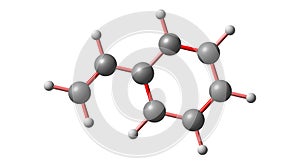 Styrene molecular structure isolated on white