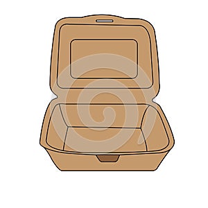 Styrofoam lunch box icon