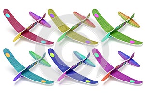 Styrofoam toy airplanes