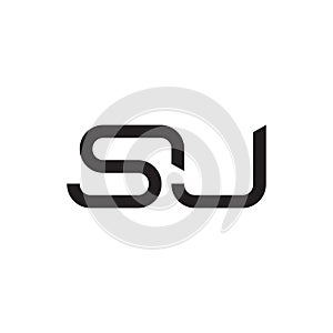 su initial letter vector logo icon