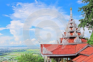 Su Taung Pyai Pagoda`s Roof, Mandalay, Myanmar