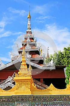Su Taung Pyai Pagoda`s Roof, Mandalay, Myanmar