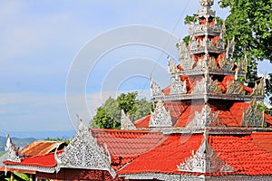 Su Taung Pyai Pagoda`s Roof, Mandalay, Myanmar