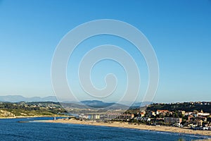 Suances beach in the Atlantic Ocean, Spain