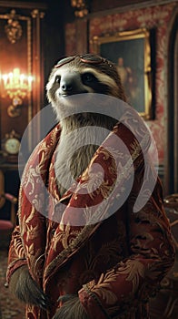 Suave sloth in a photo